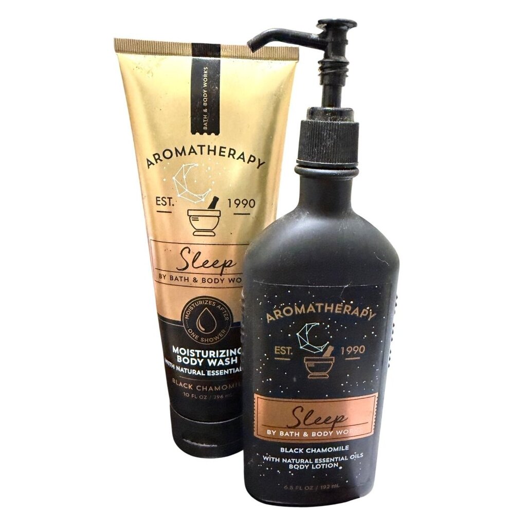 Bath & Body Works Aromatherapy Sleep Black Chamomile‎ Women's 2pc Set New